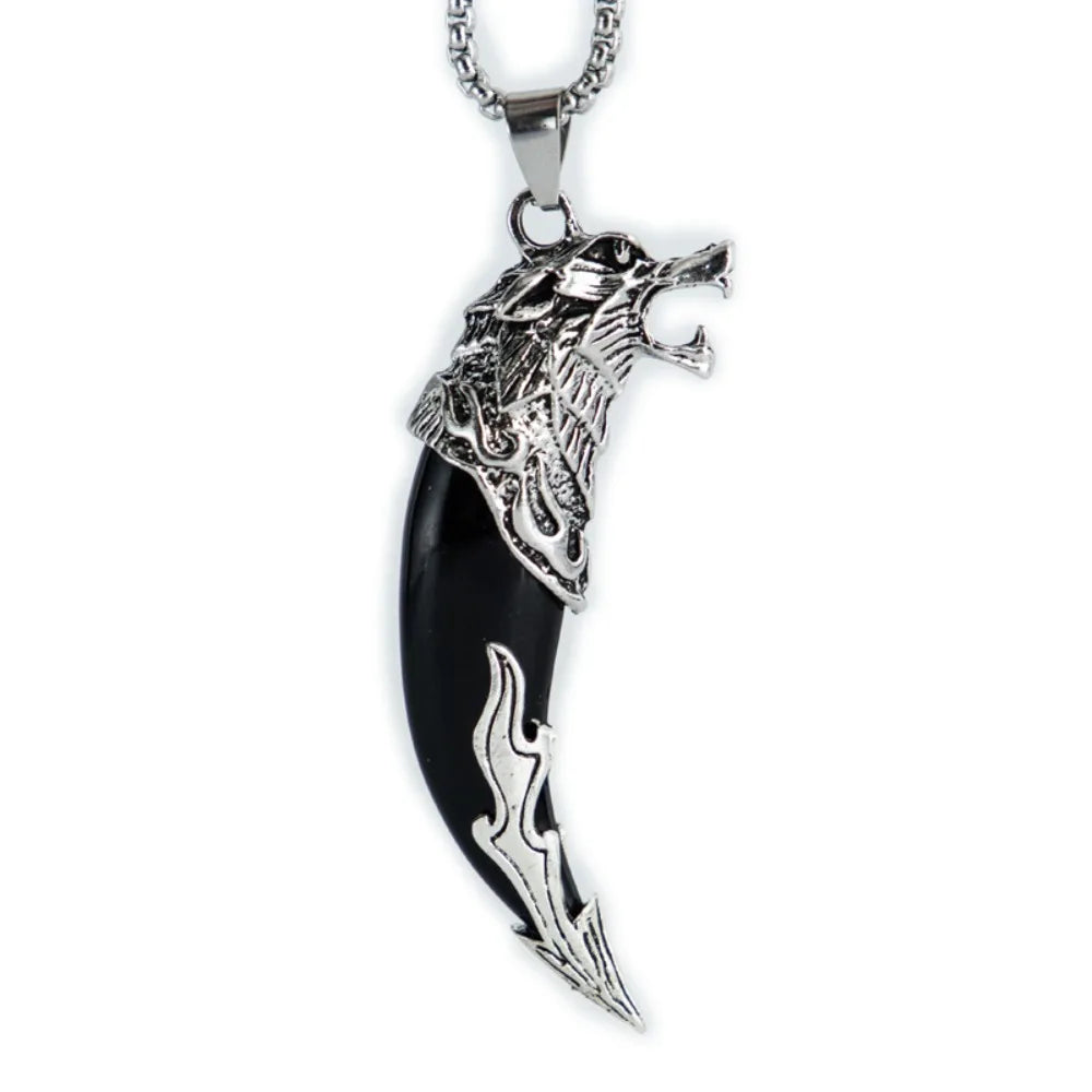 Vintage Imperious Resin Wolf Tooth Pendant