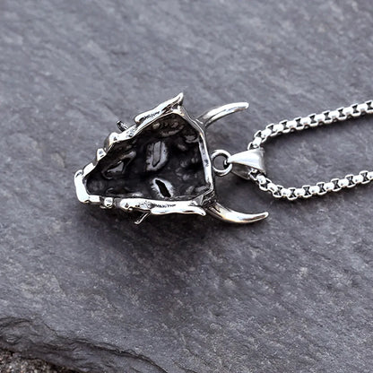 Gothic Hannya Oni Mask Stainless Steel Pendant