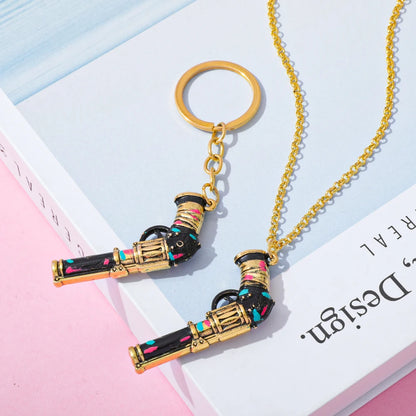 Arcane Jinx Gun Metal Keychain  League of Legends