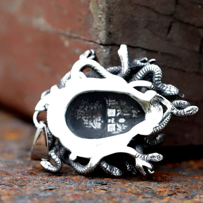 Stainless Steel  Medusa Pendant Necklace Vintage