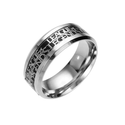 Fashion 316L Stainless Steel League of Legends LOL Game Personality Ring Jewelry 2023 Men's and Women's Party CarnivalGift