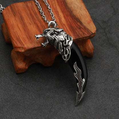 Vintage Imperious Resin Wolf Tooth Pendant