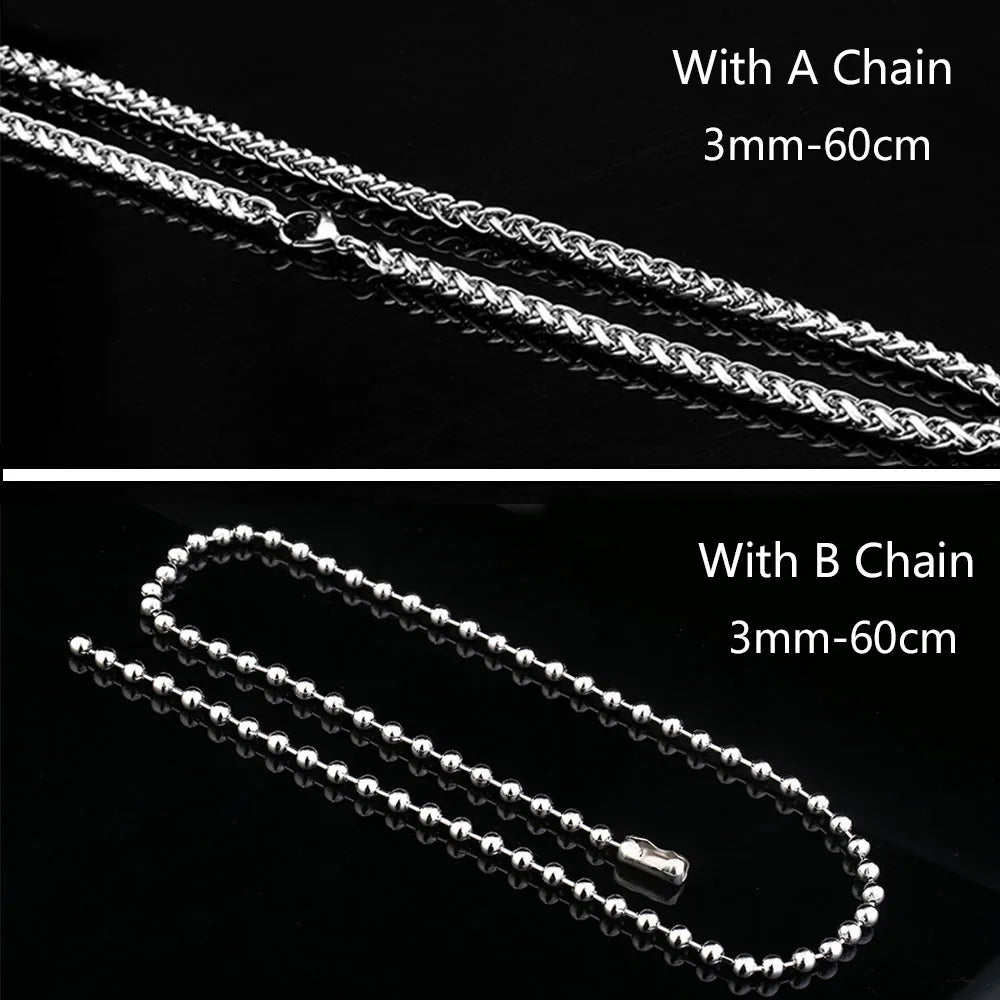 Stainless Steel  Medusa Pendant Necklace Vintage