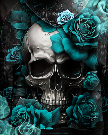 THORNS OF SKULL BLUE ROSE
