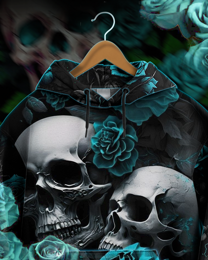 THORNS OF SKULL BLUE ROSE