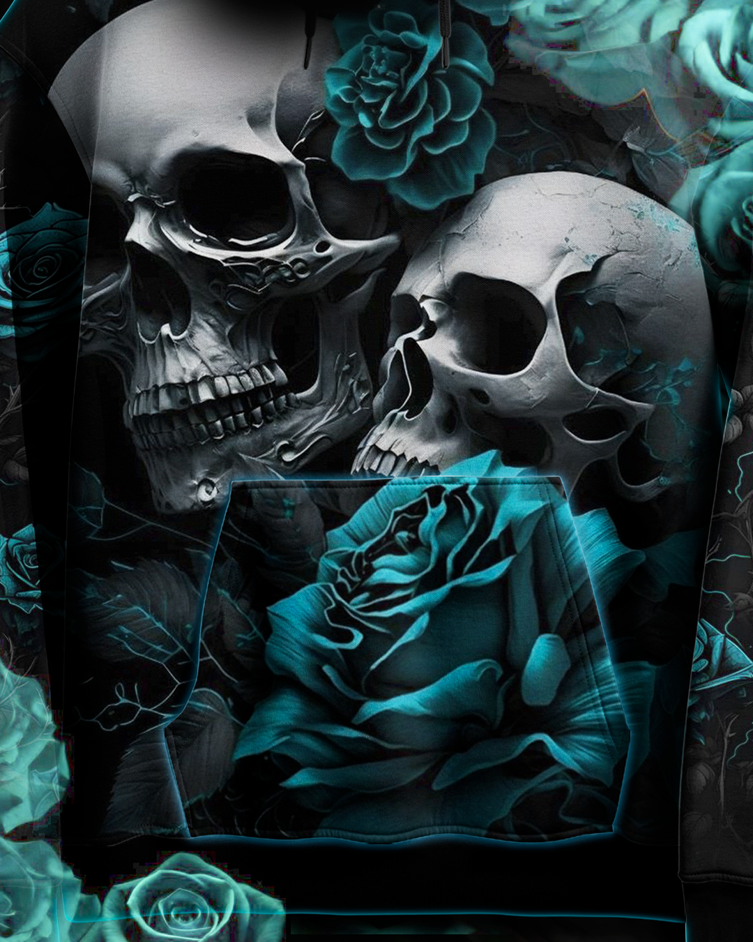 THORNS OF SKULL BLUE ROSE