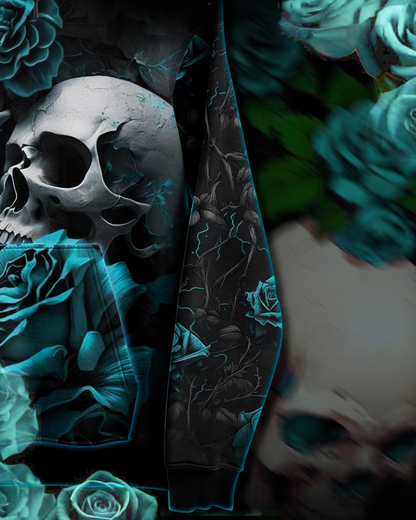 THORNS OF SKULL BLUE ROSE